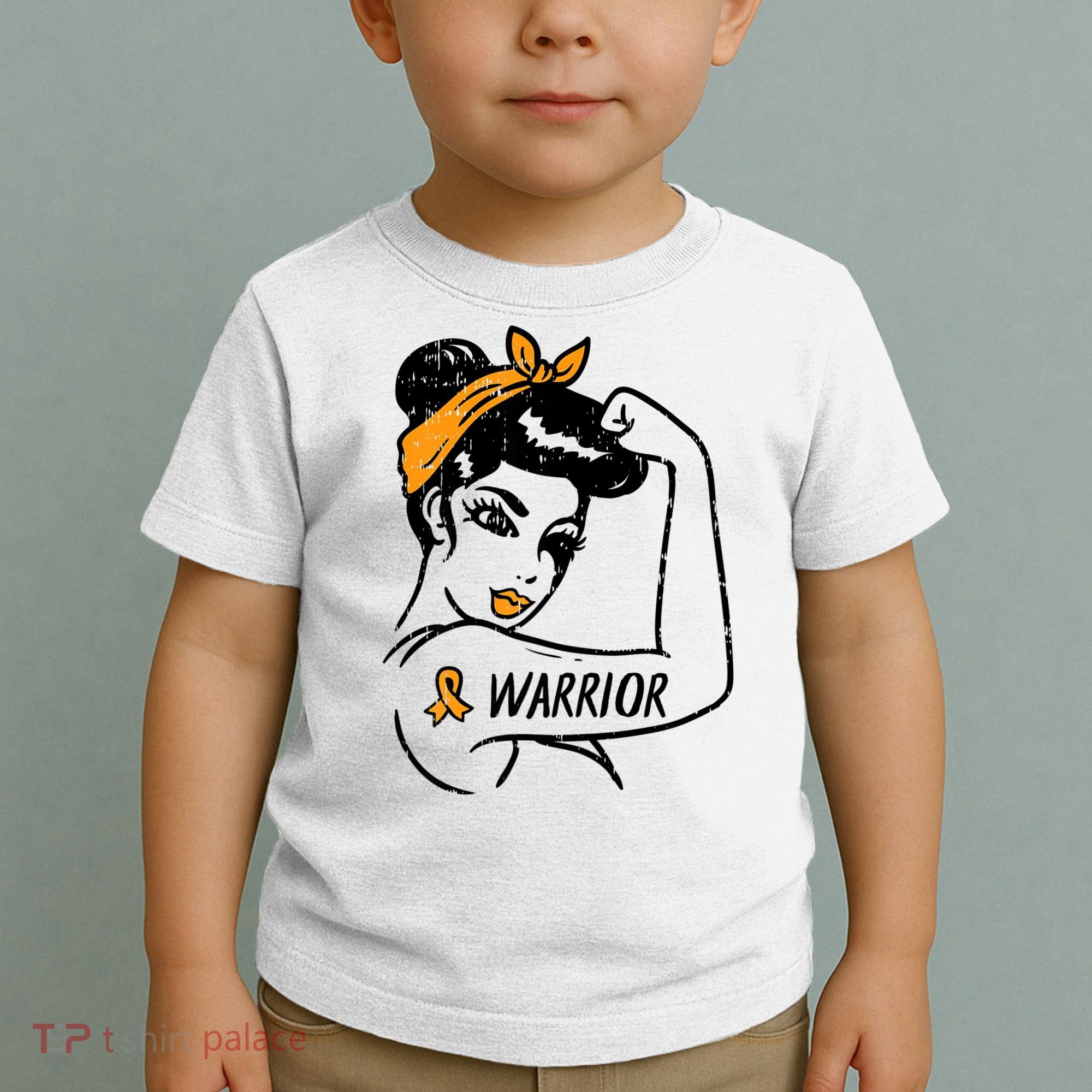 Unbreakable Warrior Orange Ribbon Leukemia Awareness Toddler T-Shirt