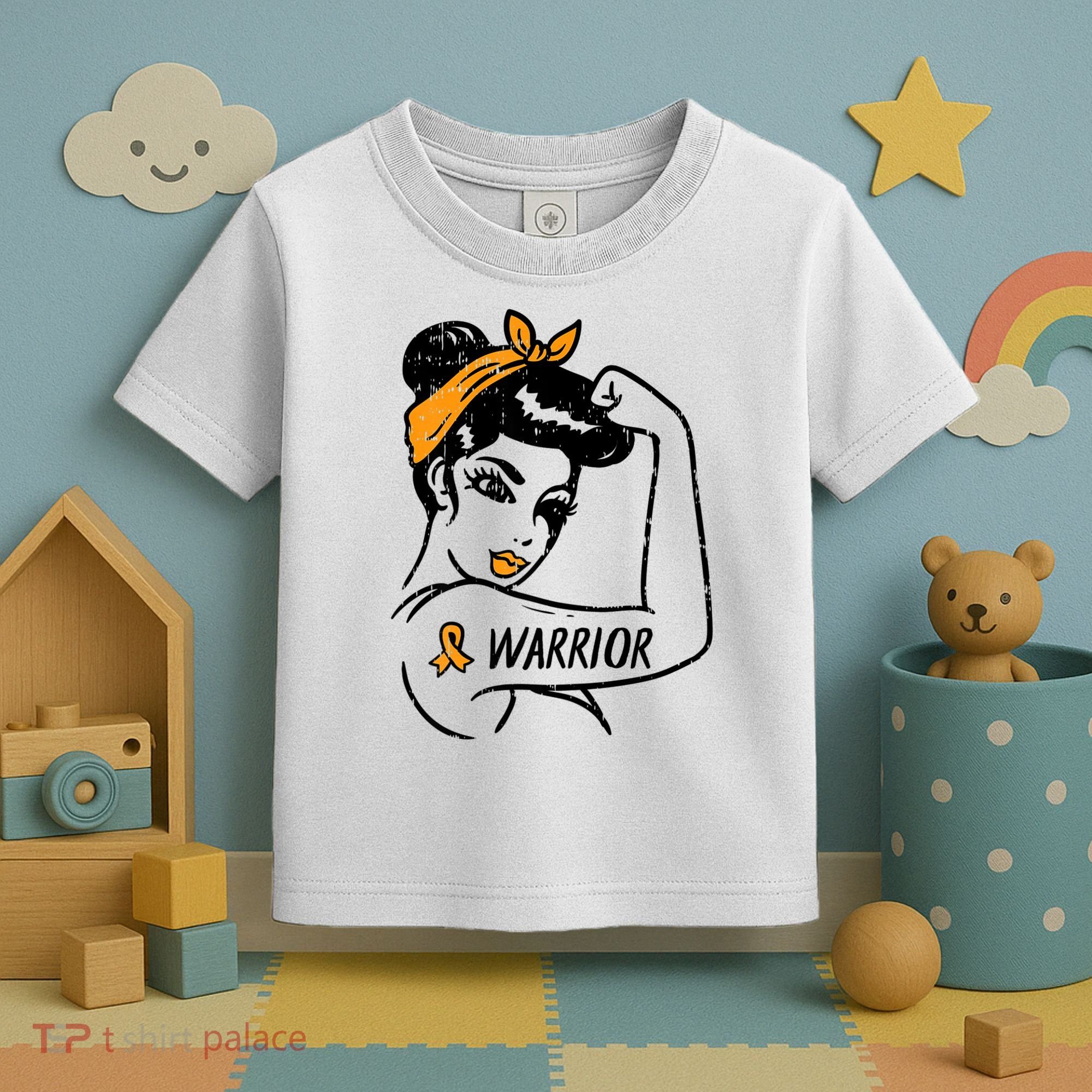 Unbreakable Warrior Orange Ribbon Leukemia Awareness Toddler T-Shirt