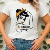 Unbreakable Warrior Orange Ribbon Leukemia Awareness Women's T-Shirt thumb 2