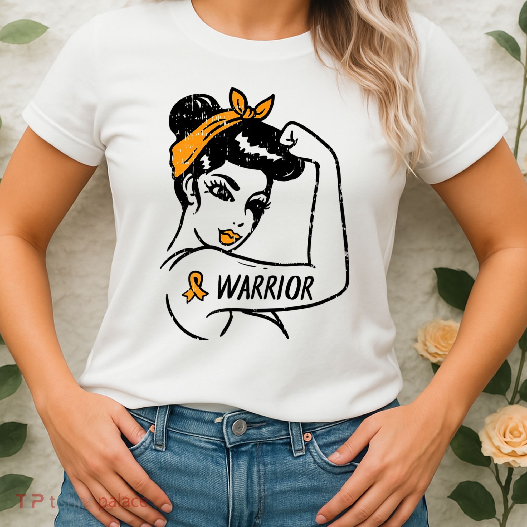 Unbreakable Warrior Orange Ribbon Leukemia Awareness Women's T-Shirt