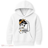Unbreakable Warrior Orange Ribbon Leukemia Awareness Kids Hoodie thumb 0