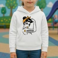 Unbreakable Warrior Orange Ribbon Leukemia Awareness Kids Hoodie thumb 3