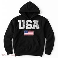 Usa Women Patriotic American Us Flag July 4th Hoodie thumb 0