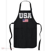 Usa Women Patriotic American Us Flag July 4th Apron thumb 0