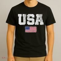 Usa Women Patriotic American Us Flag July 4th T-Shirt thumb 3