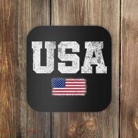 Usa Women Patriotic American Us Flag July 4th Coaster thumb 0