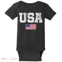 Usa Women Patriotic American Us Flag July 4th Baby Bodysuit thumb 0