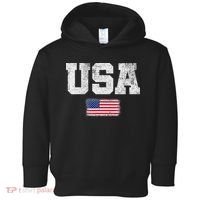 Usa Women Patriotic American Us Flag July 4th Toddler Hoodie thumb 0