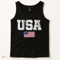 Usa Women Patriotic American Us Flag July 4th Tank Top thumb 2