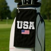 Usa Women Patriotic American Us Flag July 4th Golf Towel thumb 2