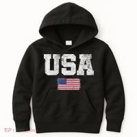Usa Women Patriotic American Us Flag July 4th Kids Hoodie thumb 0