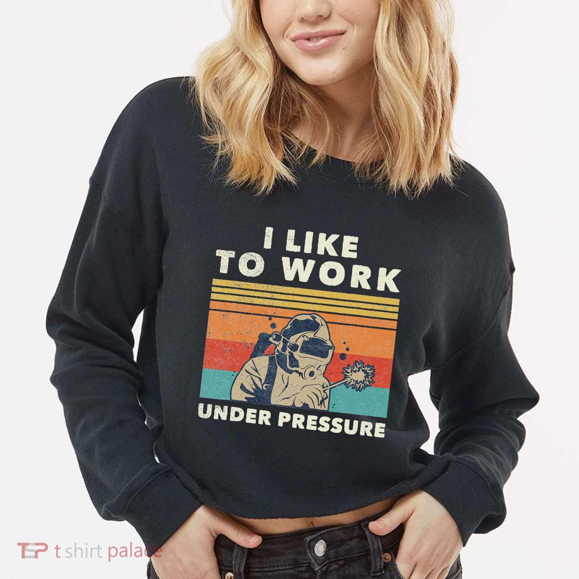 Underwater Welder Quote For A Welding Specialist Cropped Pullover Crew