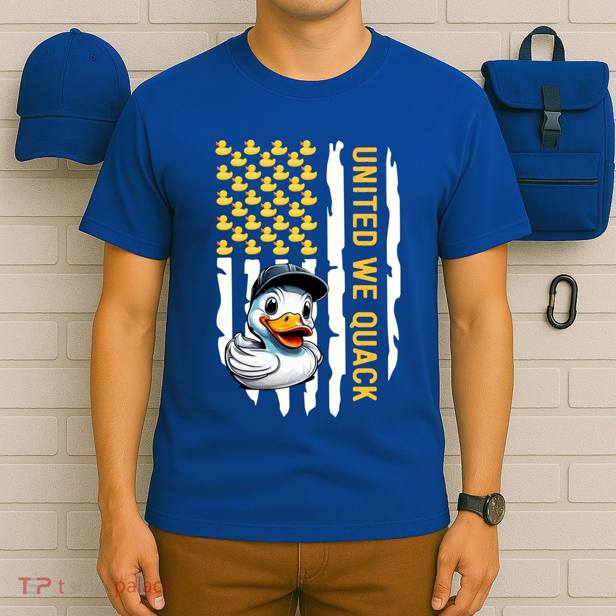United We Quack Patriotic Rubber Duck 4th Of July Duckie Gift T-Shirt