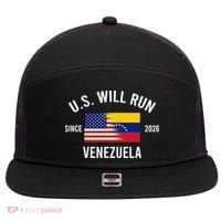 U.S. Will Run Venezuela Since 2026 7 Panel Mesh Trucker Snapback Hat thumb 0