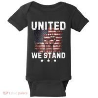 United We Stand Patriotic Gift For Usa Flag Baby Bodysuit thumb 0