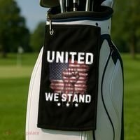 United We Stand Patriotic Gift For Usa Flag Golf Towel thumb 2