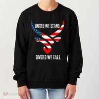 United We Stand Divided We Fall Usa Flag Women's Sweatshirt thumb 0