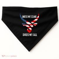 United We Stand Divided We Fall Usa Flag USA-Made Doggie Bandana thumb 0