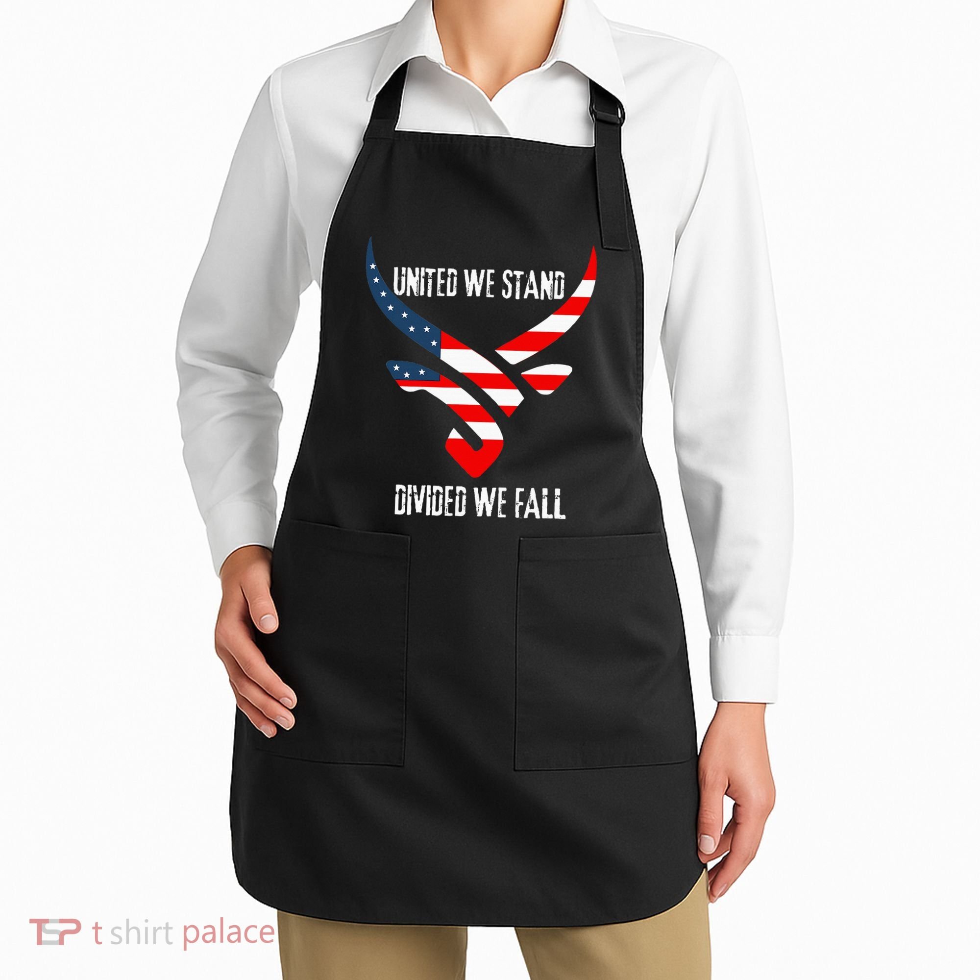 United We Stand Divided We Fall Usa Flag Apron