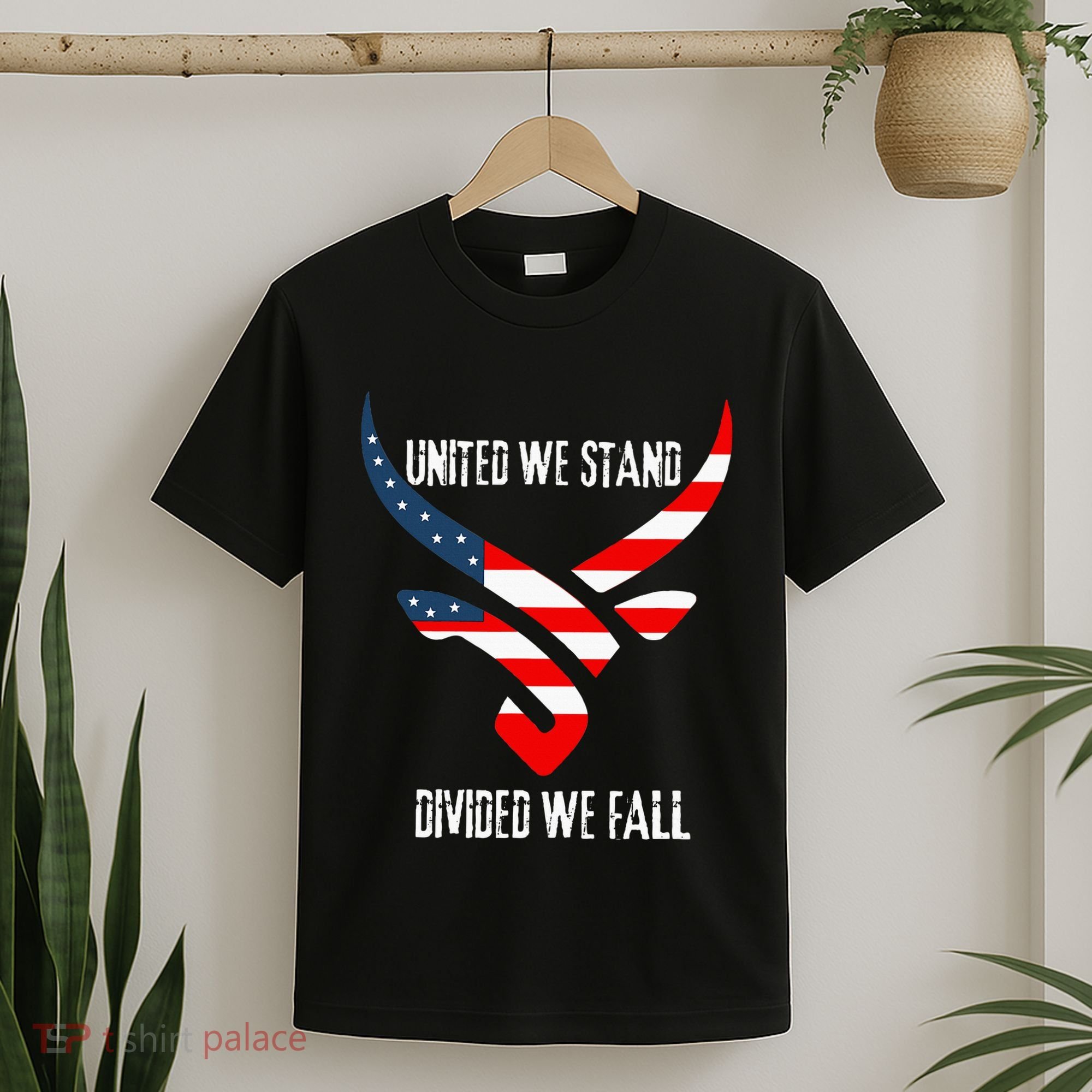 United We Stand Divided We Fall Usa Flag T-Shirt