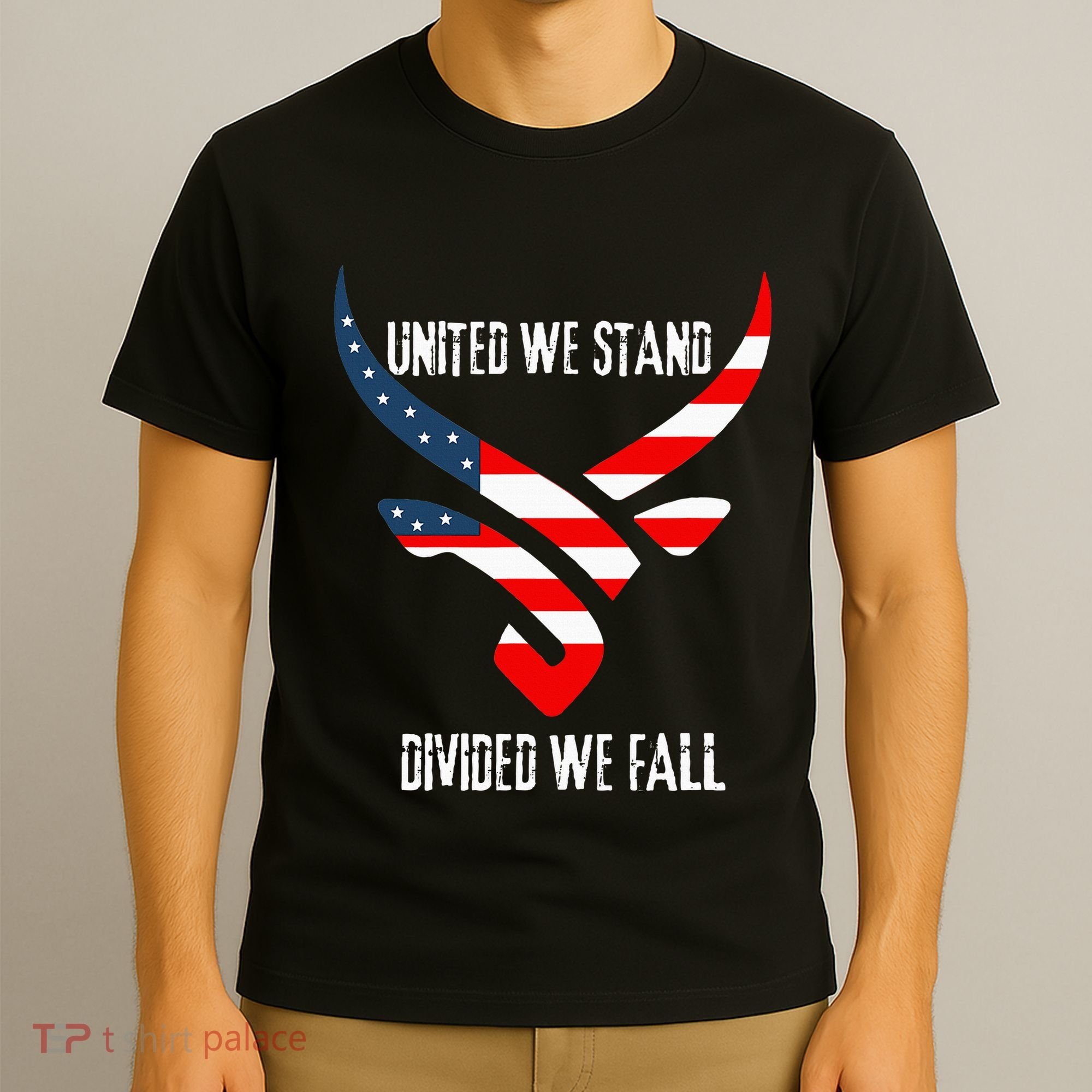 United We Stand Divided We Fall Usa Flag T-Shirt