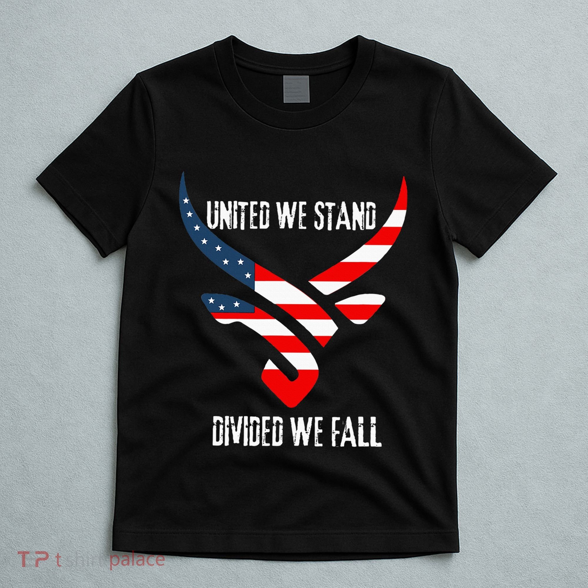 United We Stand Divided We Fall Usa Flag T-Shirt