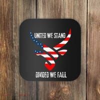 United We Stand Divided We Fall Usa Flag Coaster thumb 0