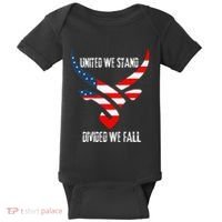 United We Stand Divided We Fall Usa Flag Baby Bodysuit thumb 0