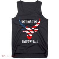 United We Stand Divided We Fall Usa Flag Tank Top thumb 0