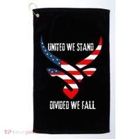 United We Stand Divided We Fall Usa Flag Golf Towel thumb 0