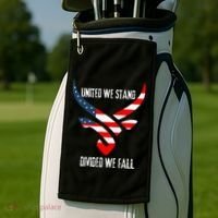 United We Stand Divided We Fall Usa Flag Golf Towel thumb 2
