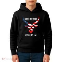 United We Stand Divided We Fall Usa Flag Kids Hoodie thumb 4