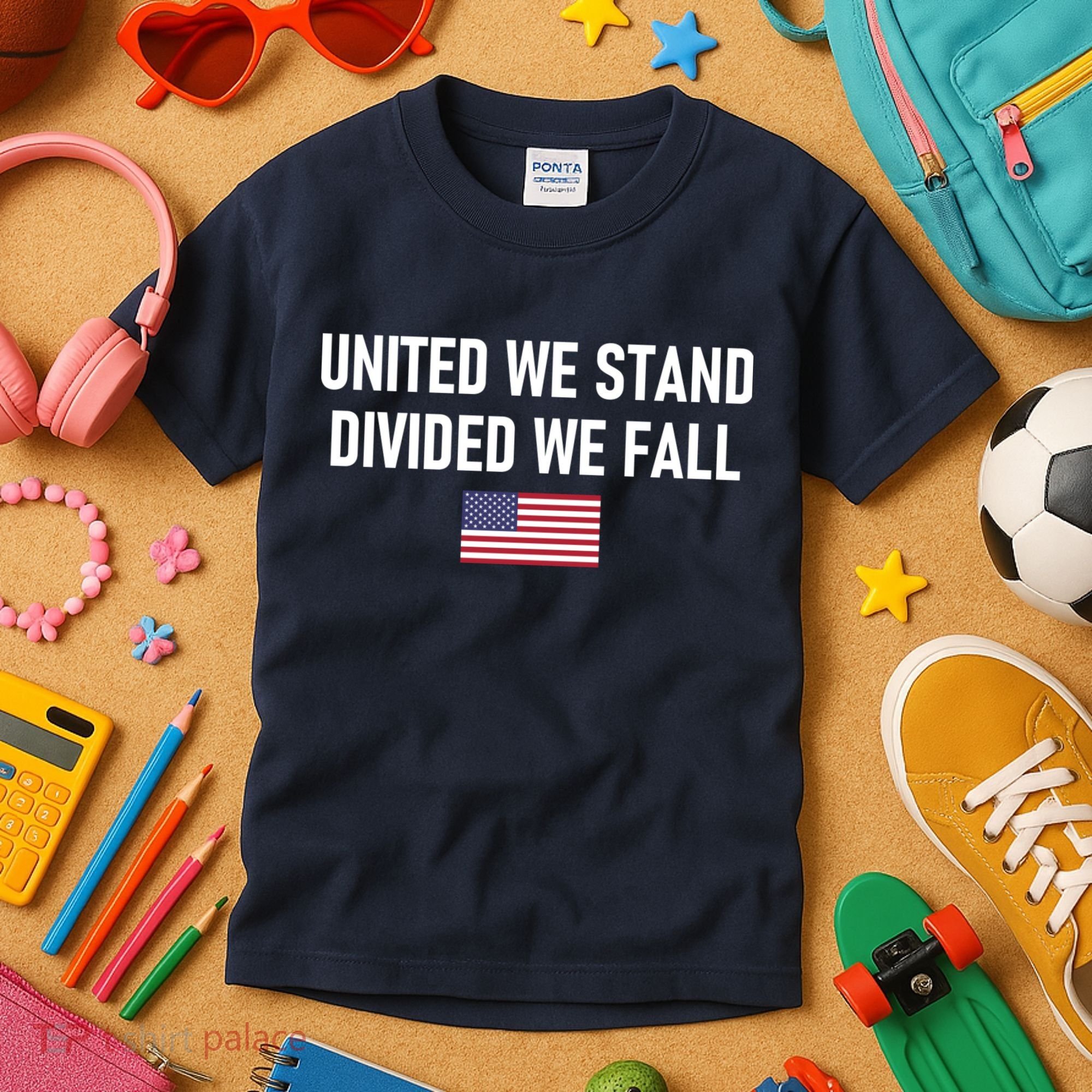 United We Stand Divided We Fall Kids T-Shirt
