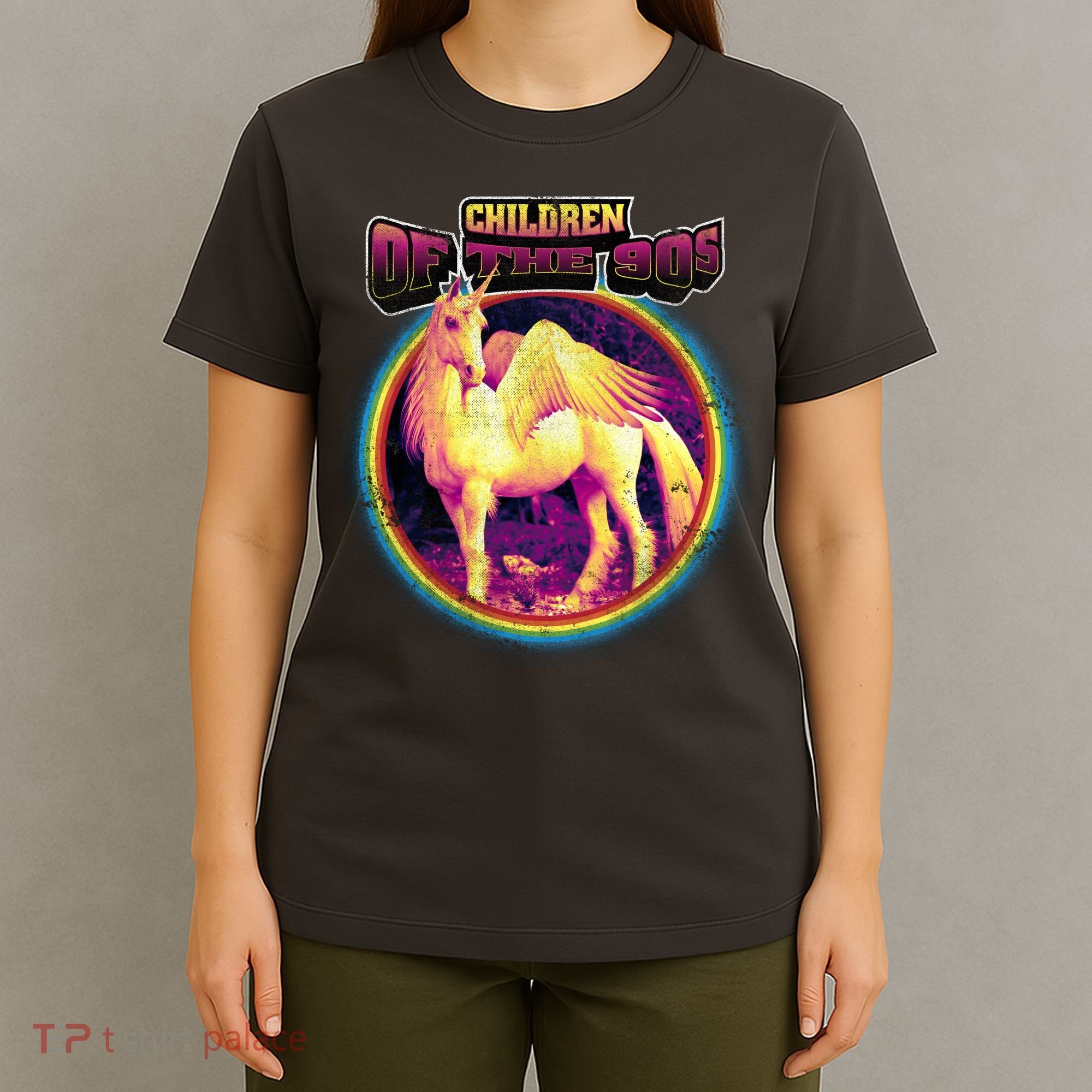 Unicorn With Wings Retro Children Of The 90's T-Shirt