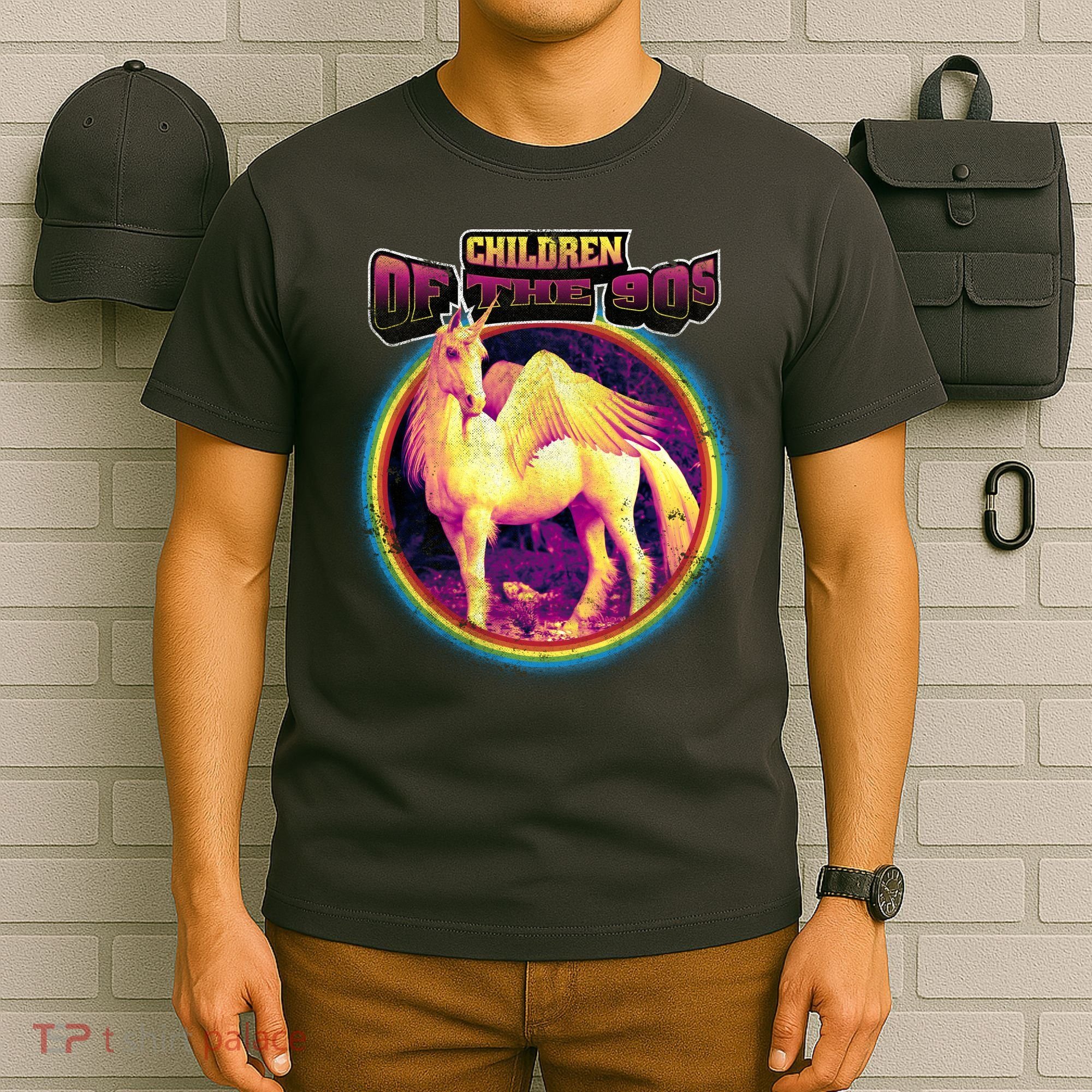 Unicorn With Wings Retro Children Of The 90's T-Shirt