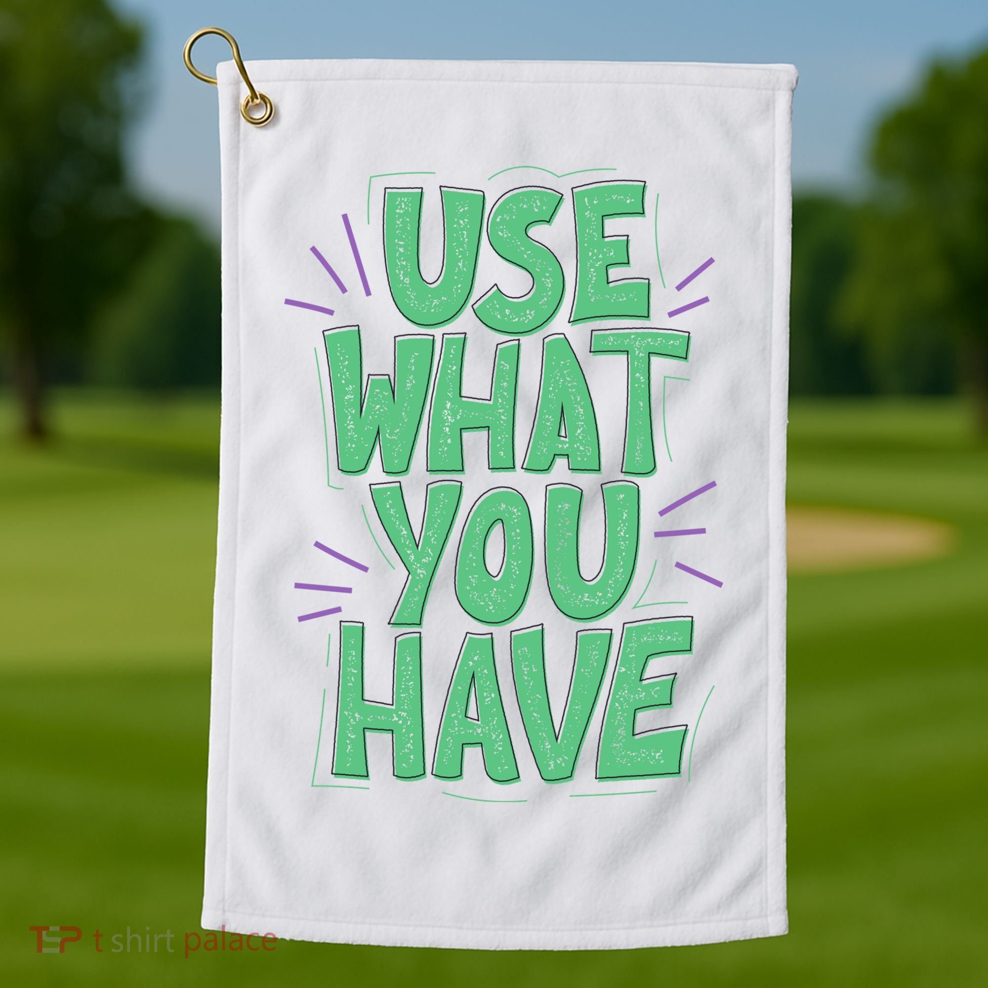 Use What You Have Earth Day Golf Towel