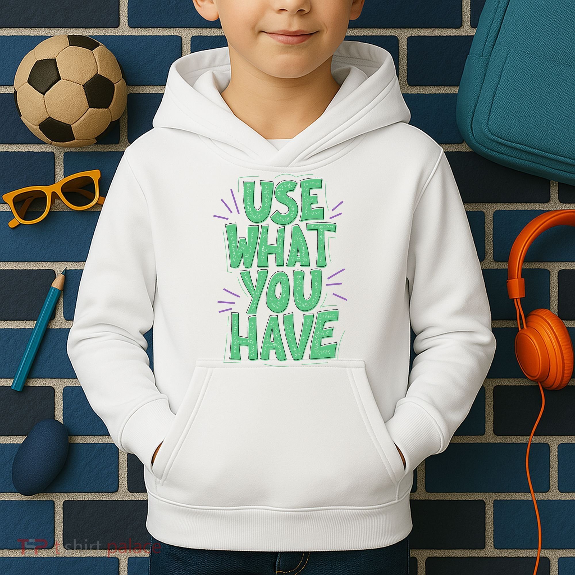 Use What You Have Earth Day Kids Hoodie