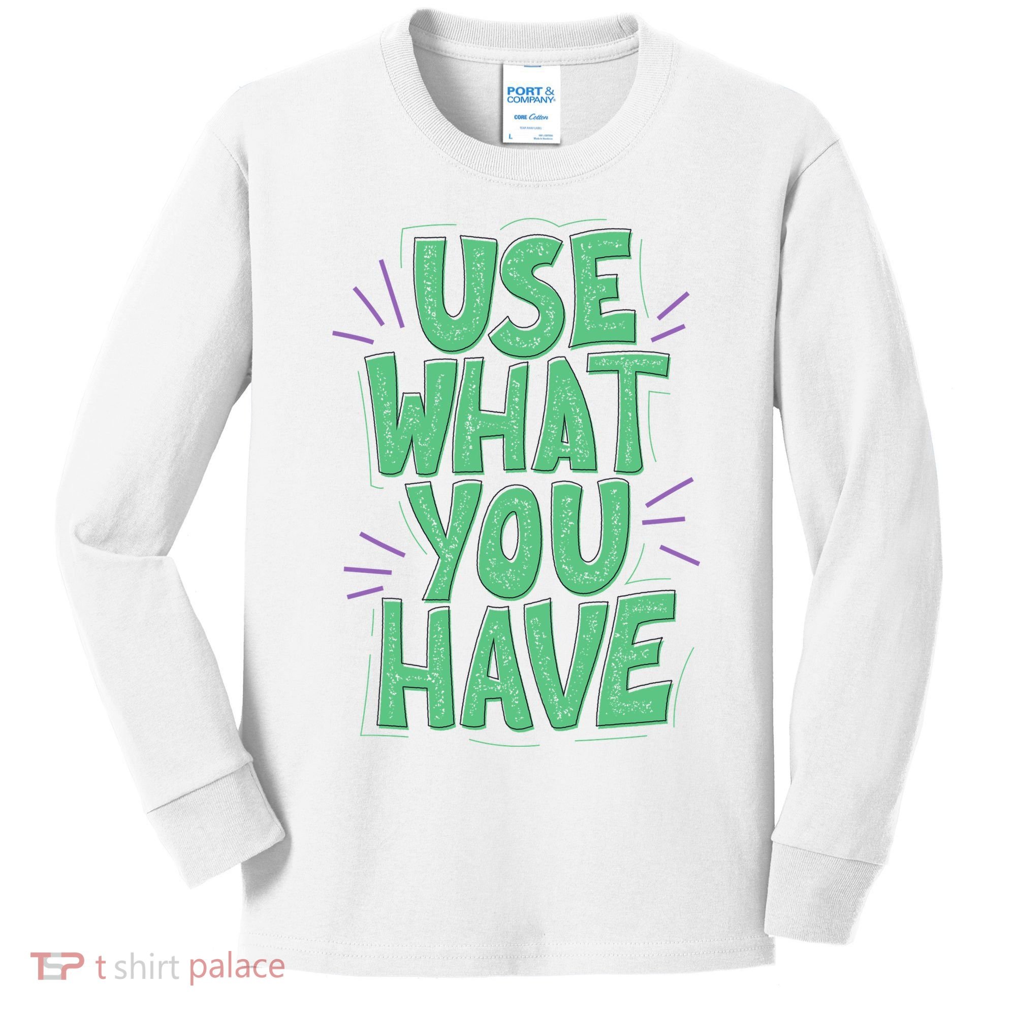 Use What You Have Earth Day Kids Long Sleeve Shirt