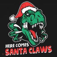 Ugly Xmas Dinosaur Here Comes Santa Claws Claus Gift Sweatshirt thumb 3