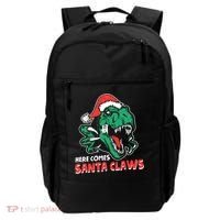 Ugly Xmas Dinosaur Here Comes Santa Claws Claus Gift Backpack thumb 0