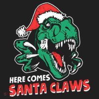 Ugly Xmas Dinosaur Here Comes Santa Claws Claus Gift Tumbler thumb 3