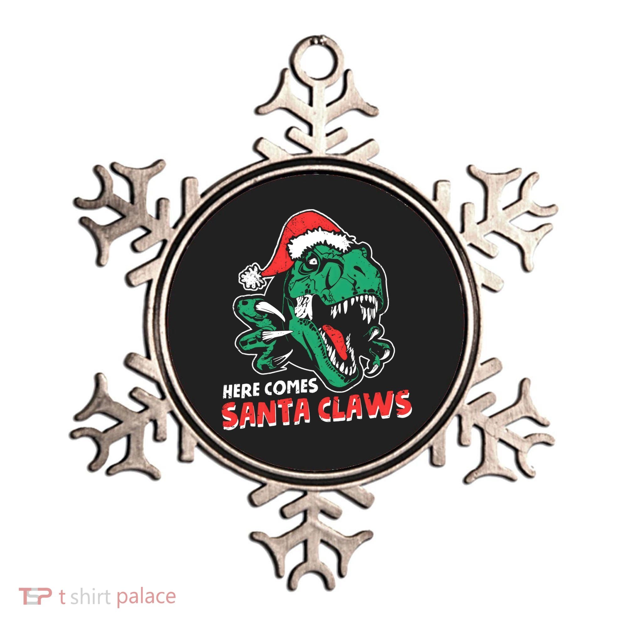 Ugly Xmas Dinosaur Here Comes Santa Claws Claus Gift Ornament