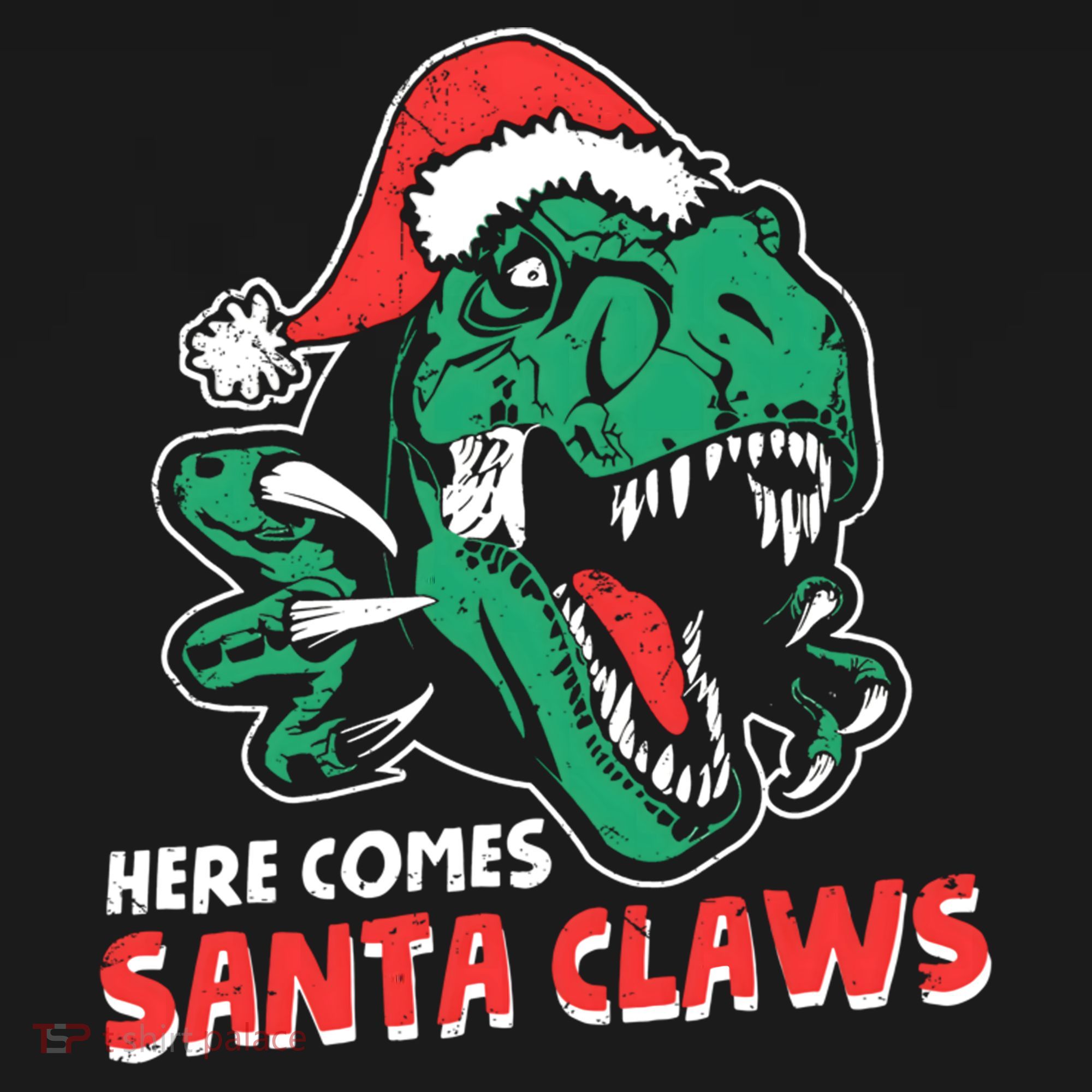 Ugly Xmas Dinosaur Here Comes Santa Claws Claus Gift Visor