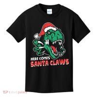 Ugly Xmas Dinosaur Here Comes Santa Claws Claus Gift Kids T-Shirt thumb 0