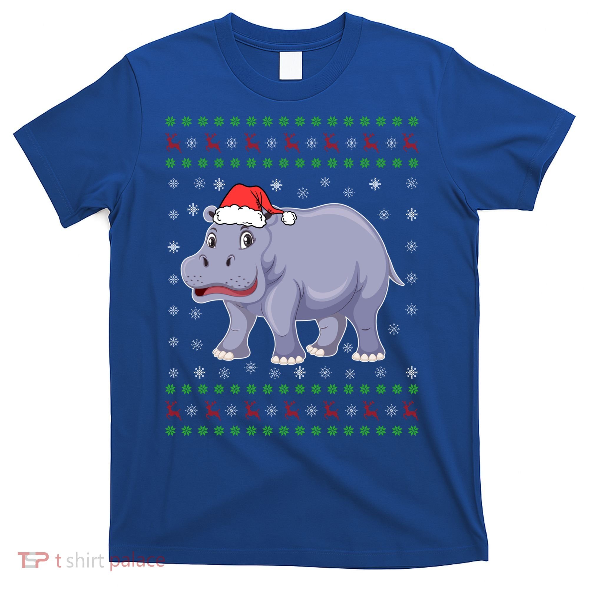 Ugly Xmas Hippo Graphic Funny Ugly Sweater Christmas Cute Gift T-Shirt