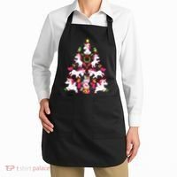 Unicorn Xmas Lighting Tree Unicorn Christmas Apron thumb 2