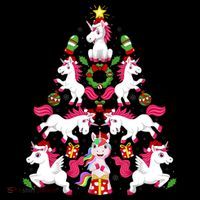 Unicorn Xmas Lighting Tree Unicorn Christmas Coffee Mug thumb 5
