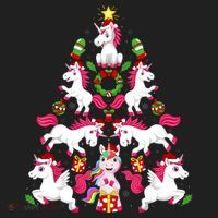 Unicorn Xmas Lighting Tree Unicorn Christmas Beanie thumb 2