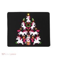 Unicorn Xmas Lighting Tree Unicorn Christmas Mousepad thumb 0