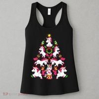 Unicorn Xmas Lighting Tree Unicorn Christmas Women's Tank Top thumb 3